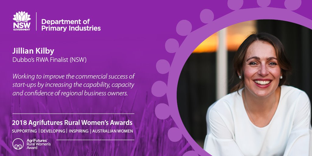 nswagriculture's tweet photo. Introducing Jillian Kilby from Dubbo - one of the inspirational finalists for the NSW-ACT AgriFutures™ Rural Women’s Award. Read Jillian’s story https://t.co/13cO4Kiqqy #RWA2018 #NSWRWN #ruralwomen @JillianKilby @AgriFuturesAU https://t.co/C0t2zZJrcQ