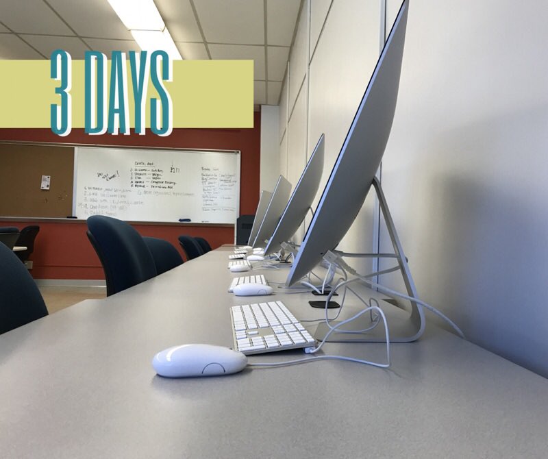 CommatClarke's tweet photo. Only three days until #CUFriday at @ClarkeU. Which means, only three days until the Communication Department’s podcast and presentation workshops. If you haven’t yet, log onto a computer and register now: https://t.co/TKSh4ULwjL https://t.co/HoWXpI5oX2