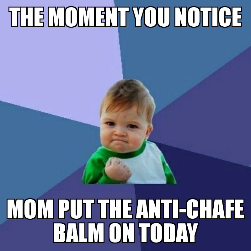 Big or small. #Active or not.
#Chafing #skin is unpleasant no matter what.