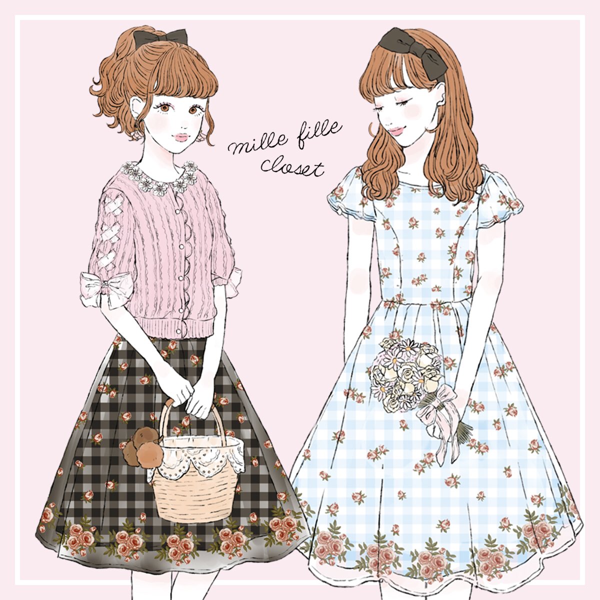 mille_fille_c's tweet photo. 💐PICK UP SWEET ITEM💐
ギンガムチェックに重ねた、繊細なフラワーの刺繍がたまらなく愛おしい。ふんわりと広がる、オーガンジーはすべての女の子の味方♥︎

☑︎Fairy flower gingham onepiece
16,800yen（＋tax）

☑︎Fairy flower gingham skirt
12,800yen（＋tax）

#ミルフィーユクローゼット https://t.co/nFvpxh2FIm