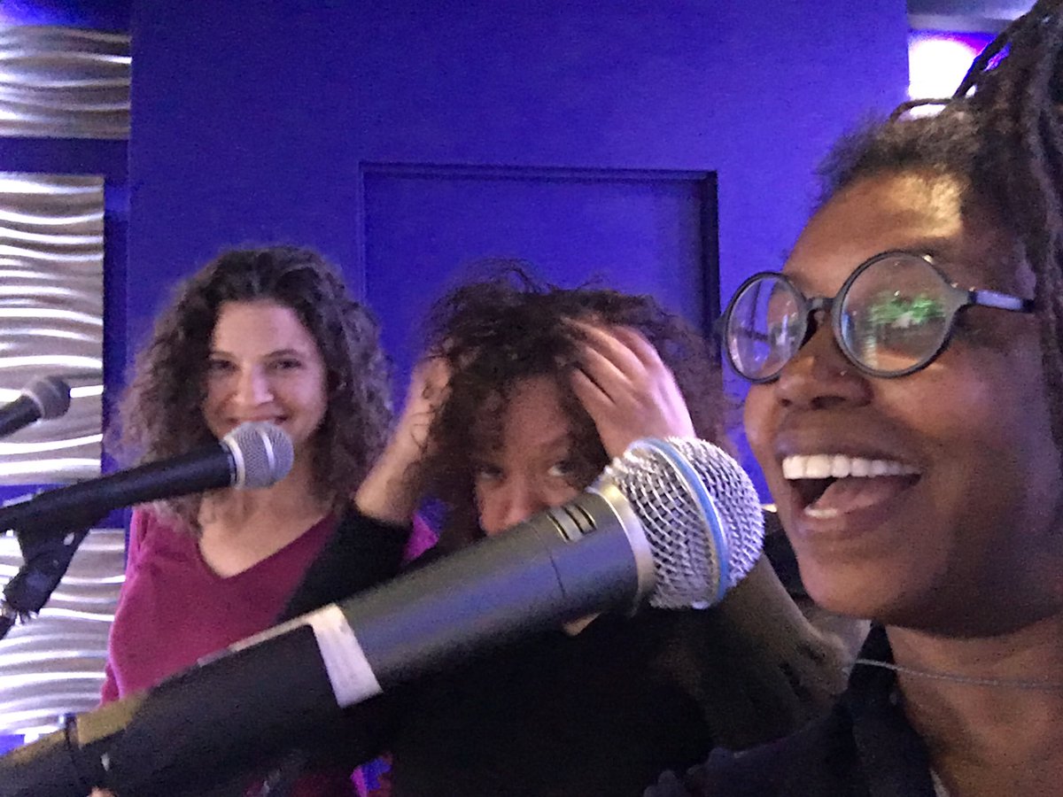 Cazzygirl1's tweet photo. #Rehearsal 1 if the week! Trying to fluff my hair lol! #curlyhairproblem https://t.co/Vk2EOkDzkO