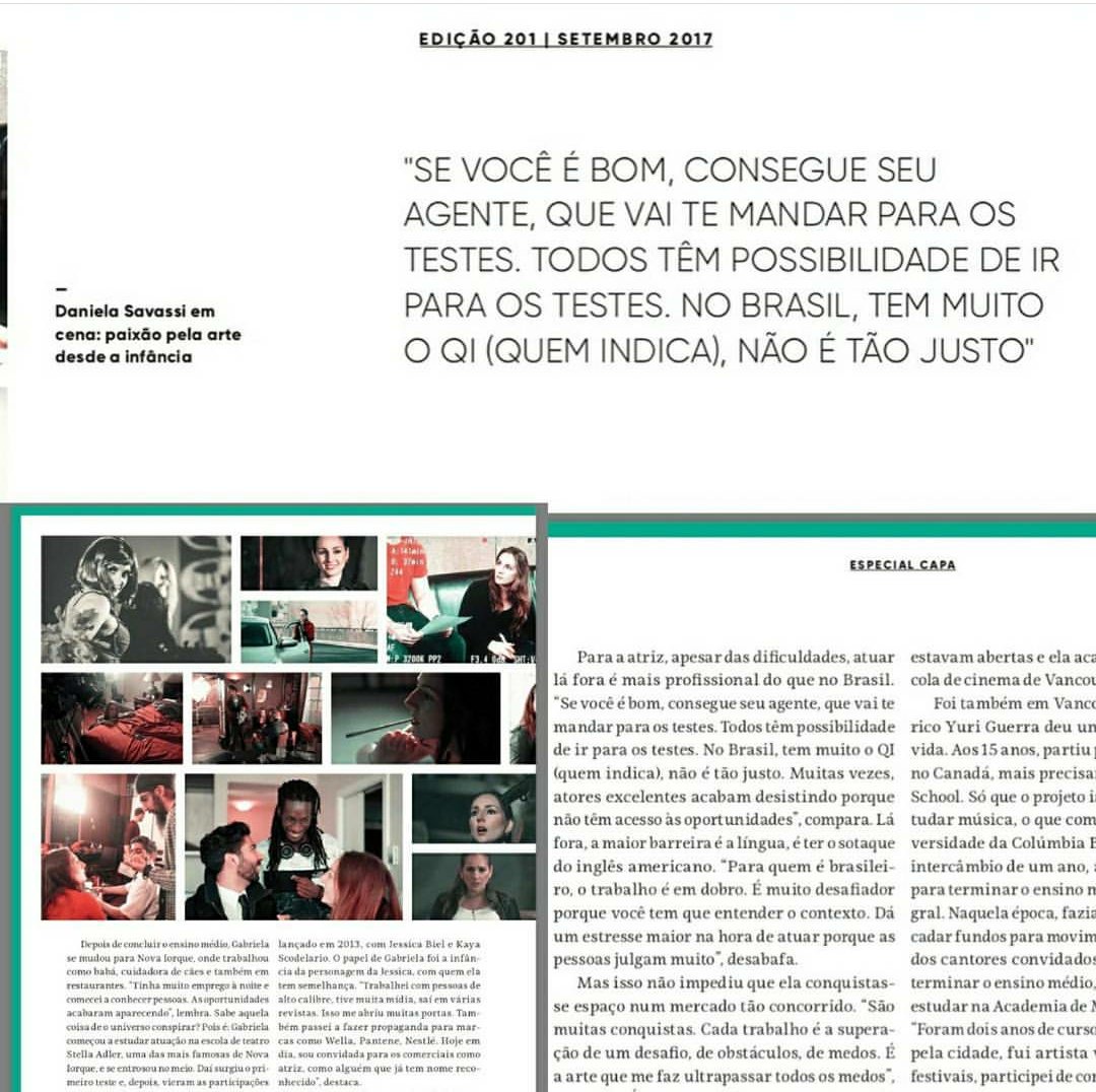 danielasavassi's tweet image. Mais Uma matéria sobre minha carreira internacional. #revistaviver #danielasavassi #vidadeprodutor #vidadeator #arte #Cinema #tv #Teatro #Cultura
