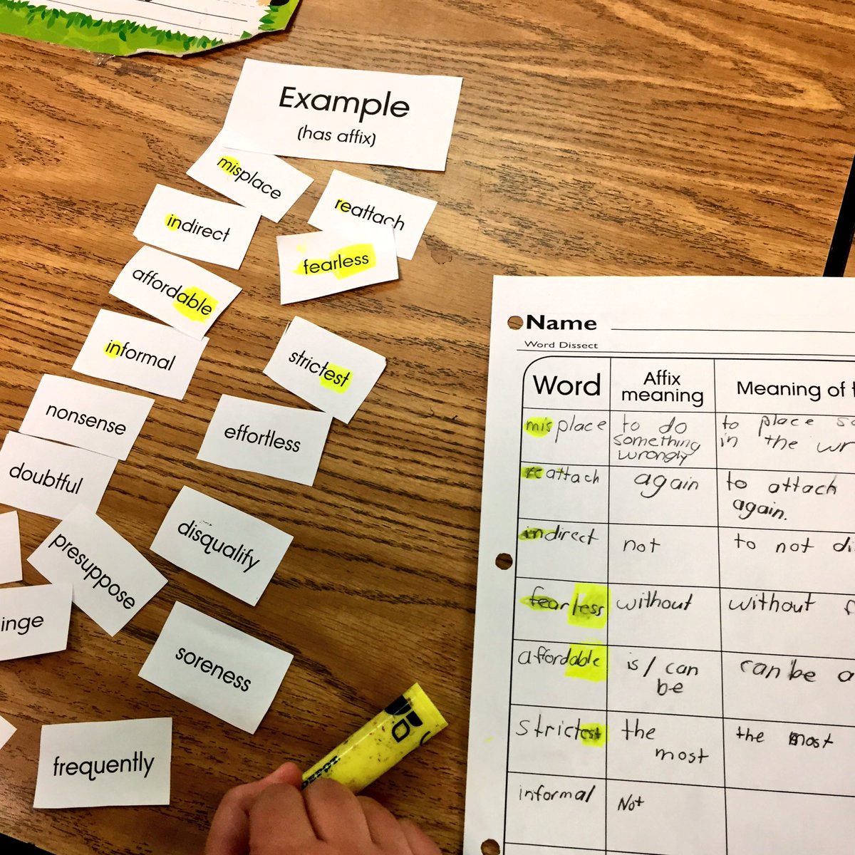CassyDiaz's tweet photo. Is it an affix? Understanding word parts helps #StrategicReaders decode words, recognize words, and figure out the meaning of words. #thatssomertz https://t.co/R3d3WgFjci