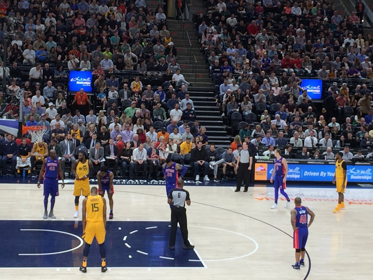 Rmurthy3's tweet photo. Enjoying a Jazz game in Salt Lake City with Nalan. #Ryantime https://t.co/U06xwiJSWf