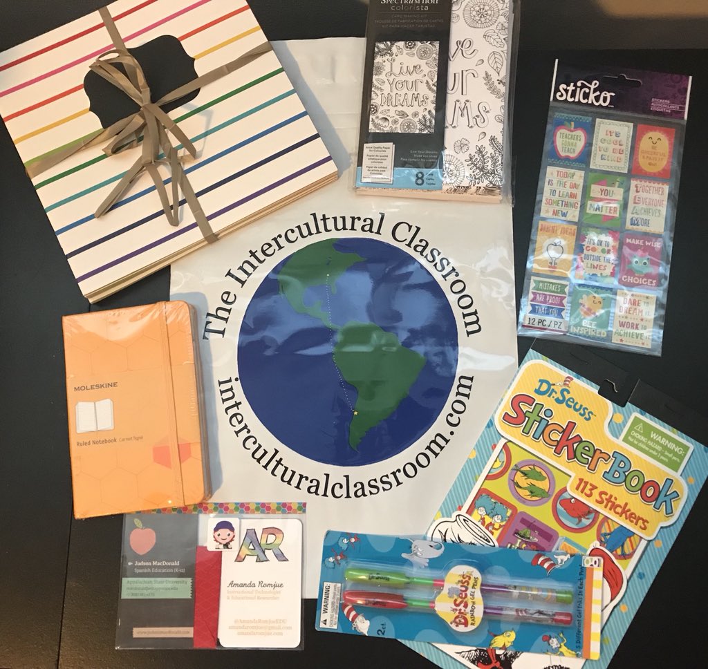 AmandaRomjueEDU's tweet photo. Save this link! It’s for the @_SCOLT_ auction and I’m sure more items will post later too...like maybe a gift packet from @iccclassroom 🌎 @profemacdonald https://t.co/zLpgCTMChA #SCOLT18 #TeachICC (as long as much luggage makes it to Atlanta! 😂) https://t.co/6pjkyzi0Lv