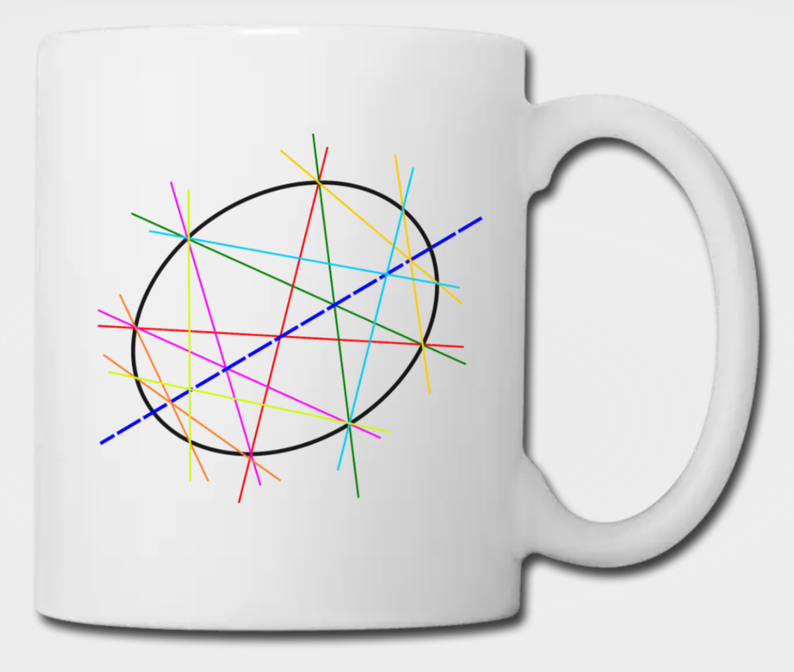 coolmathgear's tweet photo. Pascal's line/theorem on a coffee mug #math #mathmug #mathgear #Pascalsline https://t.co/bRVYdYLziu https://t.co/shu6EhNzpa