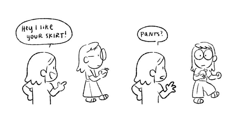 a nice compliment for my pantskirt skirtpant 