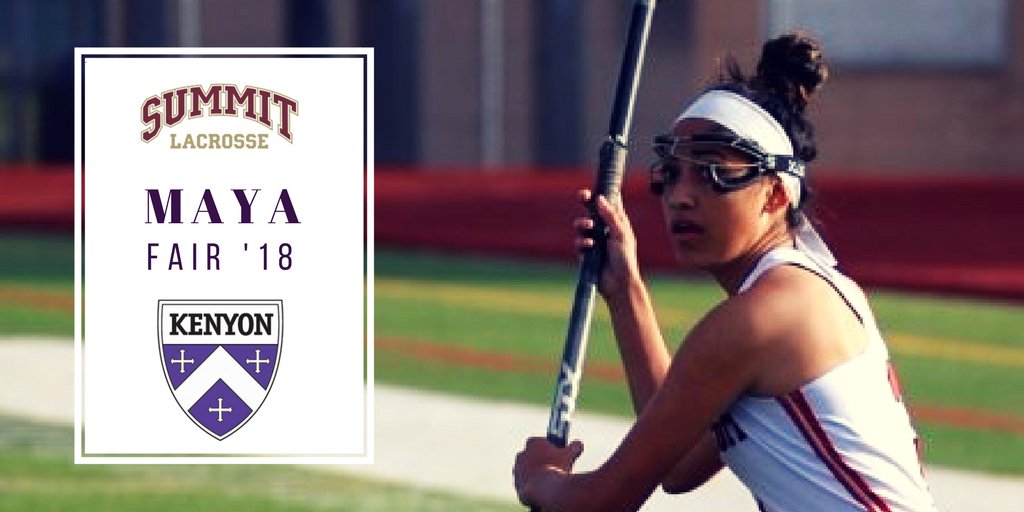 puresummitlax's tweet photo. Congrats to CO attack #denversummit18 @RegisJesuitHS @mayapapayaaa16 on her commitment to @KenyonWLAX, can't wait to see you crush it for @KenyonSports Coach Fugate! #summitproud https://t.co/ZGgZO9y2iu