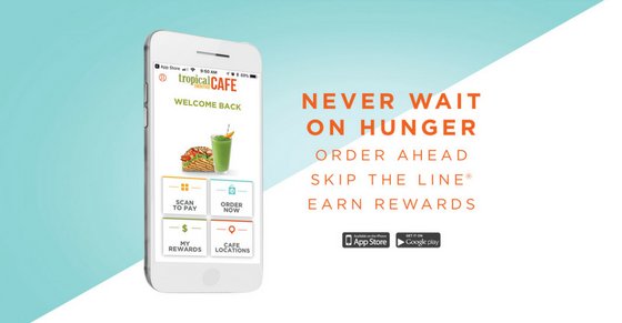 TSCWinchester's tweet photo. Have you downloaded our Tropical Reward App? Order ahead. Skip the line. Earn rewards! #NotJustSmoothies https://t.co/UbKKOciPzf