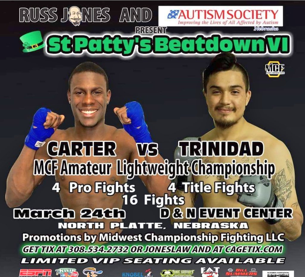 MorrisClyburn's tweet photo. It's going  down the Champ #Andy Carter looking to bring home  another  #Belt #MoPeace house https://t.co/3ePfCzsV5K