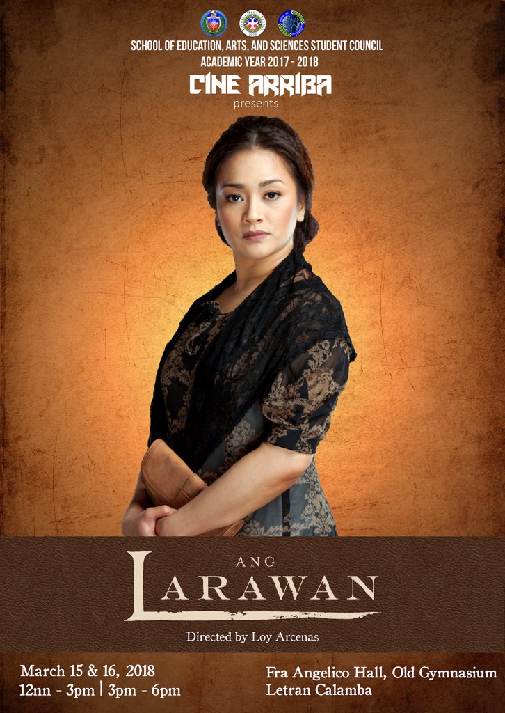 seassc's tweet photo. Meet Joanna Ampil as "Candida Marasigan" in the movie #AngLarawan on the first-ever #CineArriba brought to you by the School of Education, Arts, & Sciences Student Council, in partnership w/ Culturtain Musicat Productions Inc.
#PhoenixInformed
#AngLarawanTheMovie
#CineArriba2018 https://t.co/JDbtjYn3gz