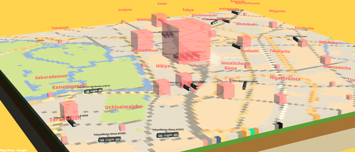 webtrainmap's tweet image. 東京駅周辺の現在の様子をお届けします。
train.utautattaro.com 

#ウェブゲージ