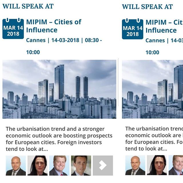 HCorlett's tweet photo. Speaking this morning at #citiesofinfluence #propertyeu event for #MIPIM2018 #assemblageco https://t.co/EJwczr3oc4 https://t.co/YHkqhQ3Xfb