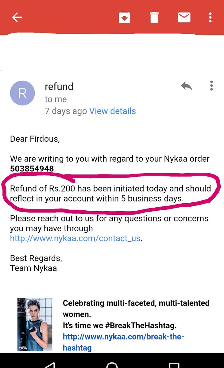 @MyNykaa What a quick reply! 
Anyways I had paid Rs. 203 for that Glam Box however, I was refunded Rs.200/- may I know the reason why??(this time I need a valid reason)

Attached proof of it. @consumersindia @forum_consumer
#stopfoolingcustomers #janhitmeijaari #jagoograhakjagoo #Nobrand