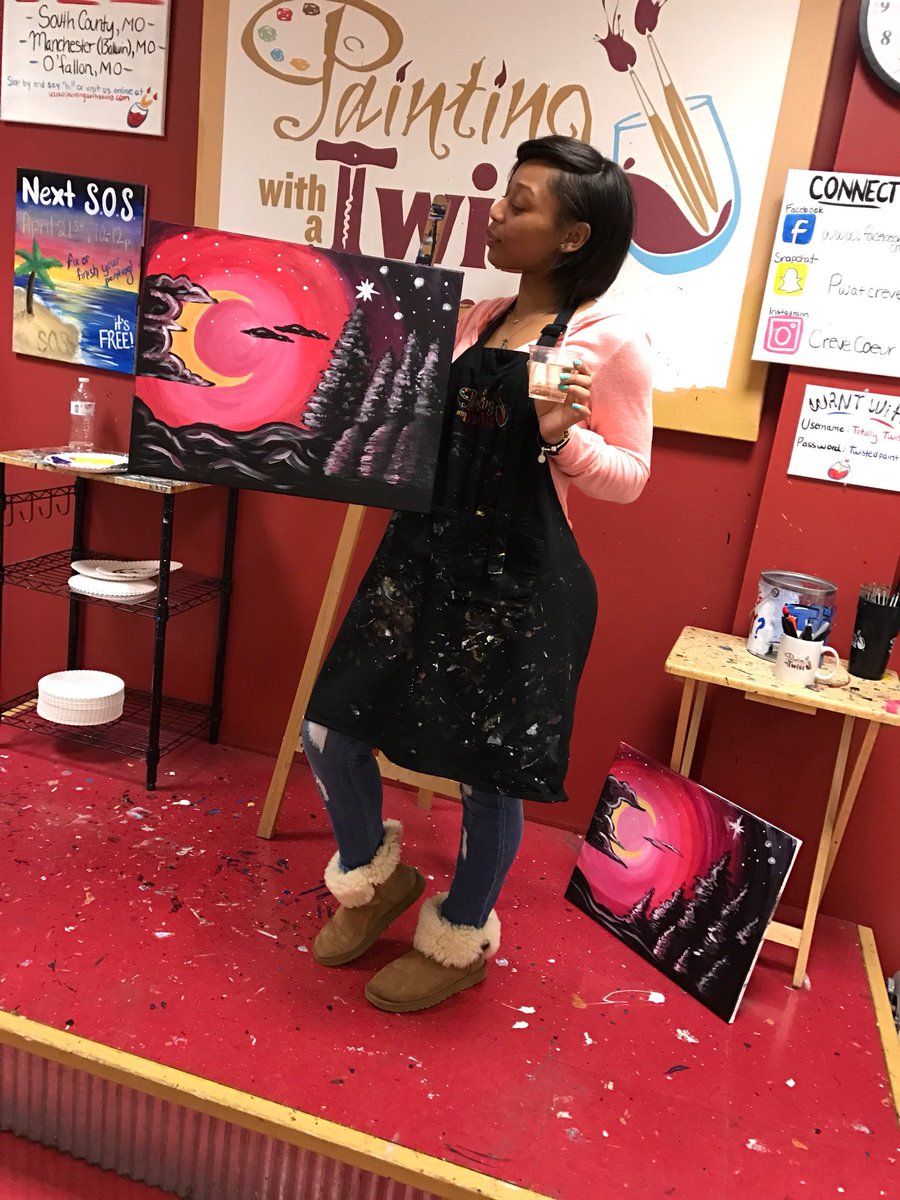 DeeDeesDimples's tweet photo. Painting with a Twist with the gaaang 🤘🏽🤞🏽❤️ https://t.co/kxvp0Ryc95
