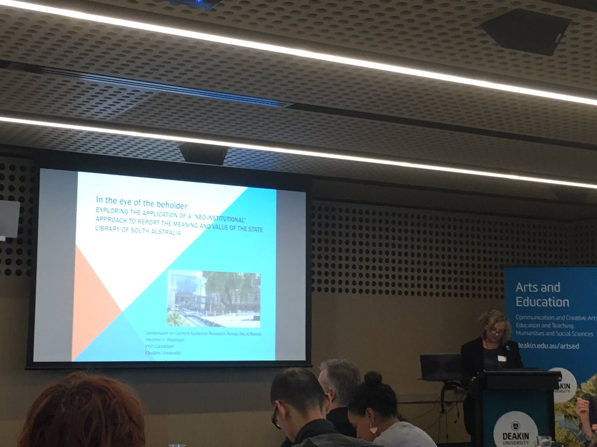 tully_barnett's tweet photo. Great presentation by @HeatherRobo9 on thinking about value circulating in institutions like the state library of south Australia #Inarpa https://t.co/ricJjzb7N5