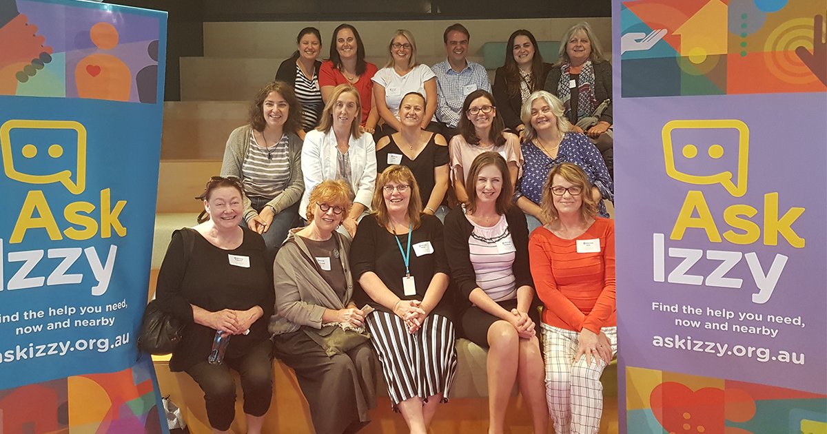 Infoxchange's tweet photo. There would be no #AskIzzyAU without our fantastic team of database updaters - it was so wonderful to have them all together at our event today! https://t.co/8N3ZFILNel