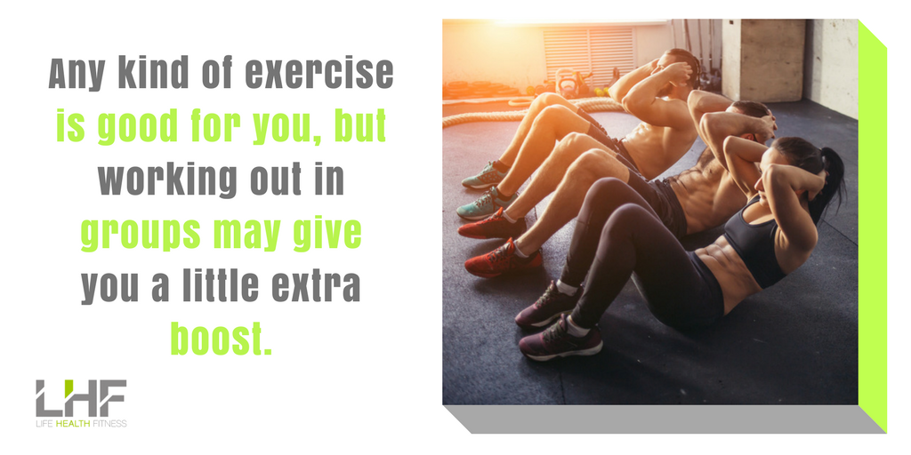 LHFWhitestone's tweet photo. Any kind of #exercise is good for you, but #working out in groups may give you a little extra boost.
 #gymlife  #fitgirls https://t.co/Vh06HIdfVQ