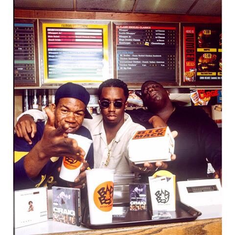 Craig Mack, Puff Daddy et Notorious Big, pour la promotion du "B.I.G MACK", une mixtape promotionnelle réunissant les deux MCs alors à leurs débuts.