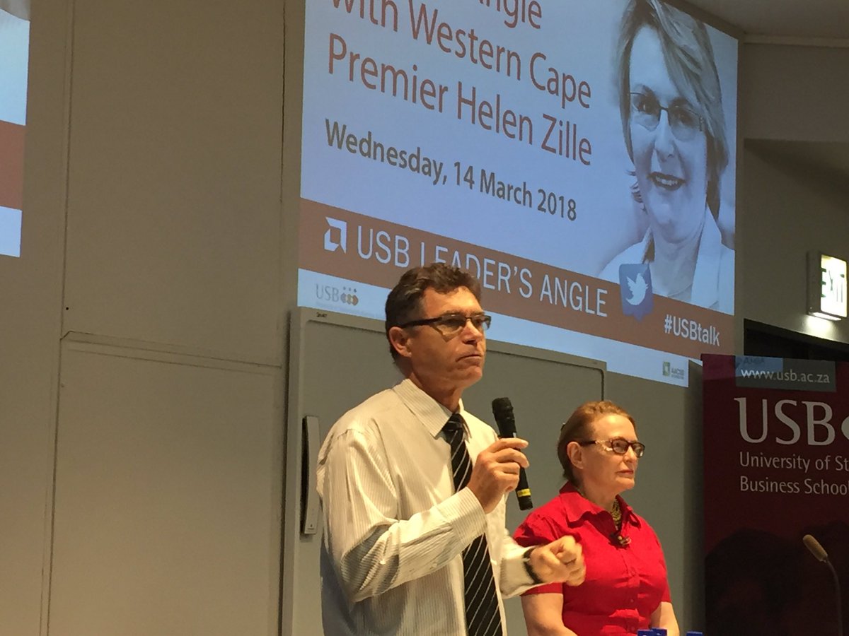 StellBusSchool's tweet photo. #USBtalk Leader's Angle with Premier Helen Zille #ProvincialBudget https://t.co/TYLAhnzWPd