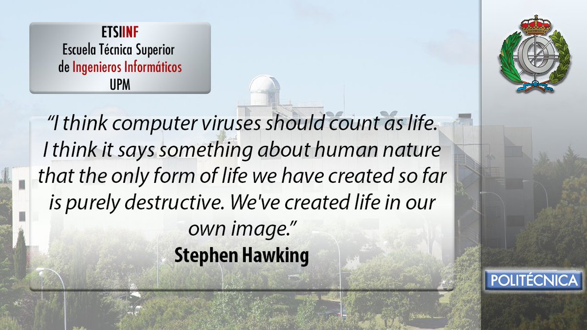 informaticaupm's tweet photo. Stephen Hawking, 1942-2018. DEP. https://t.co/0EoNw77xrm