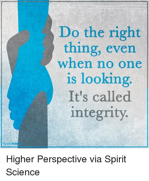 Do the right thing, Even when No one is watching - It's called "INTEGRITY"

Do you agree?  Comment......👇👇