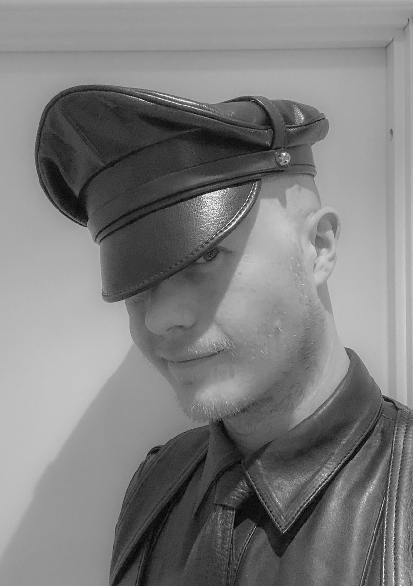gay leather hat