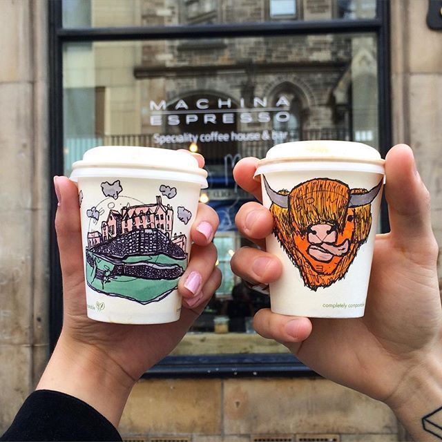 vegware's tweet photo. These illustrations from Coffee Illustrated on our hot cups are fantastic  #GreenArts https://t.co/o0JcQGoLTY