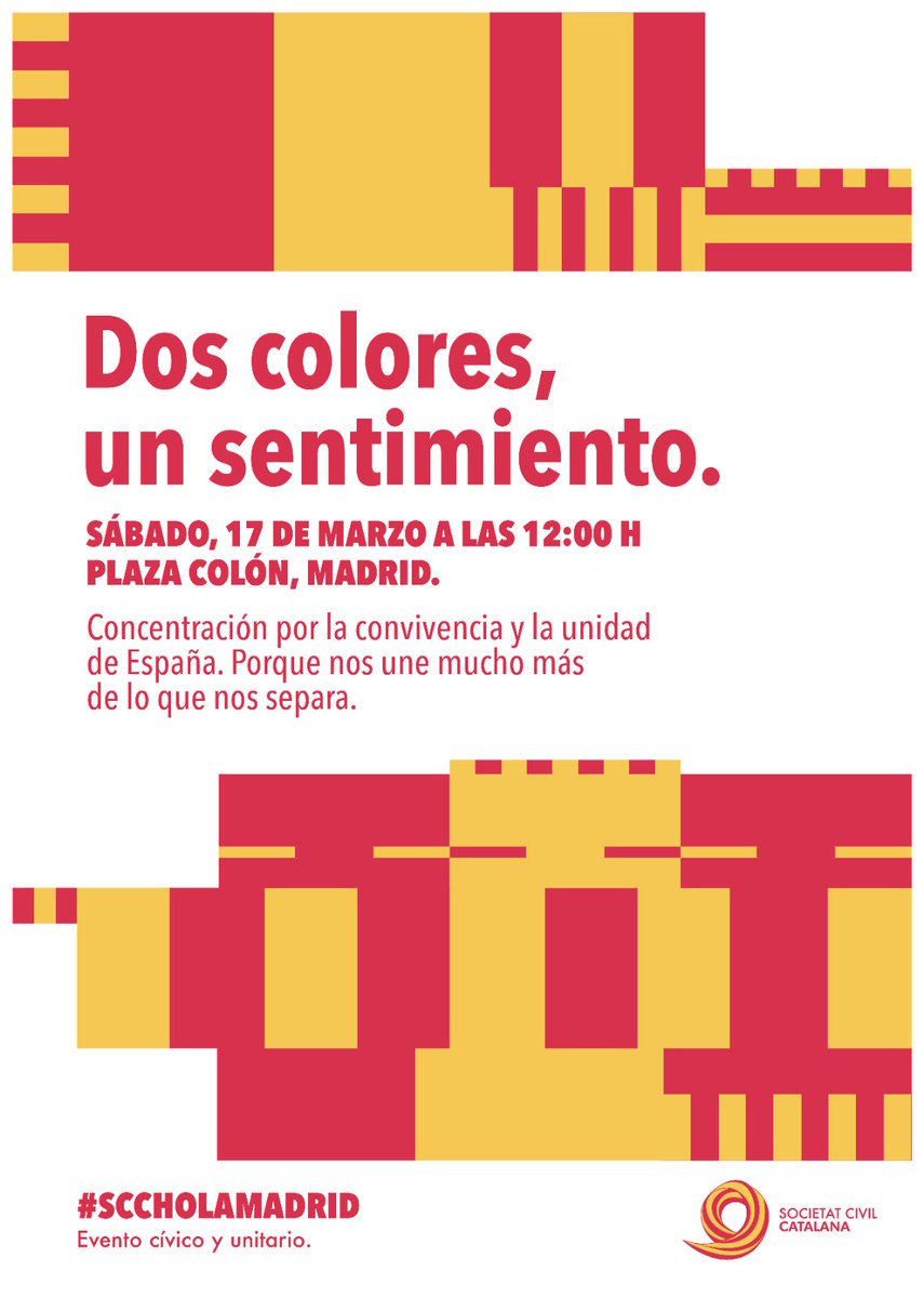 fvillacisneros's tweet photo. ¡El próximo 17 de marzo tienes una cita en Madrid! Apoya la iniciativa de @Societatcc y únete por la convivencia y la unidad de España. Porque nos une mucho más de lo que nos separa #SCCHOLAMADRID https://t.co/Uot4Gk66iI