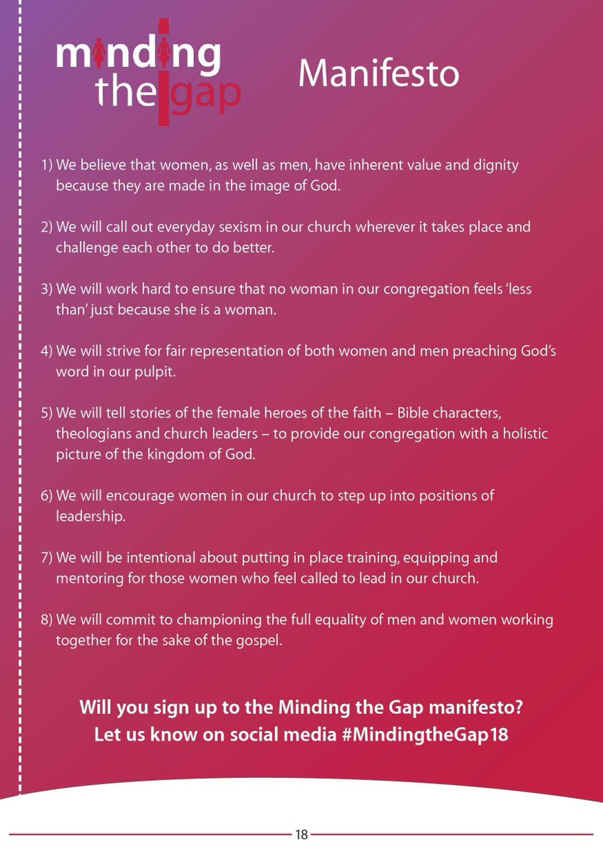sophianetwork's tweet photo. Can you sign up to our #MindingtheGap2018 manifesto? If so, send an email with your name and/or church/denomination to info@mindingthegapuk.com https://t.co/Cjlputi2Av