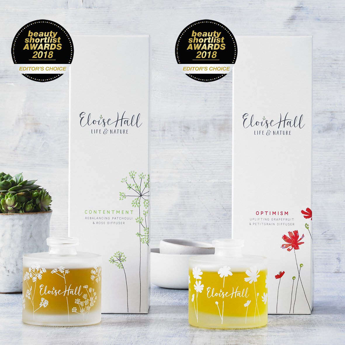 We are very excited to announce that we have won not one but TWO editor choice awards from <a href="/BeautyShortlist/">The Beauty Shortlist</a> for our Optimism and Contentment Diffusers. Huge thank you to the judges who voted for our products!