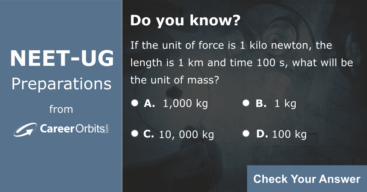 NEETUG2019's tweet photo. Test how prepared you are for NEET!

☑ Click on the below link to check your answer.
☑ Clear doubts with detailed solution.
☑ Revise your concepts smartly.
☑ Learn to practice the right way.

Visit: https://t.co/4lllQ0ULob

#NEET2018 #NEET  #NEET2019 #NEETQuestion https://t.co/oeKA3nOHqm