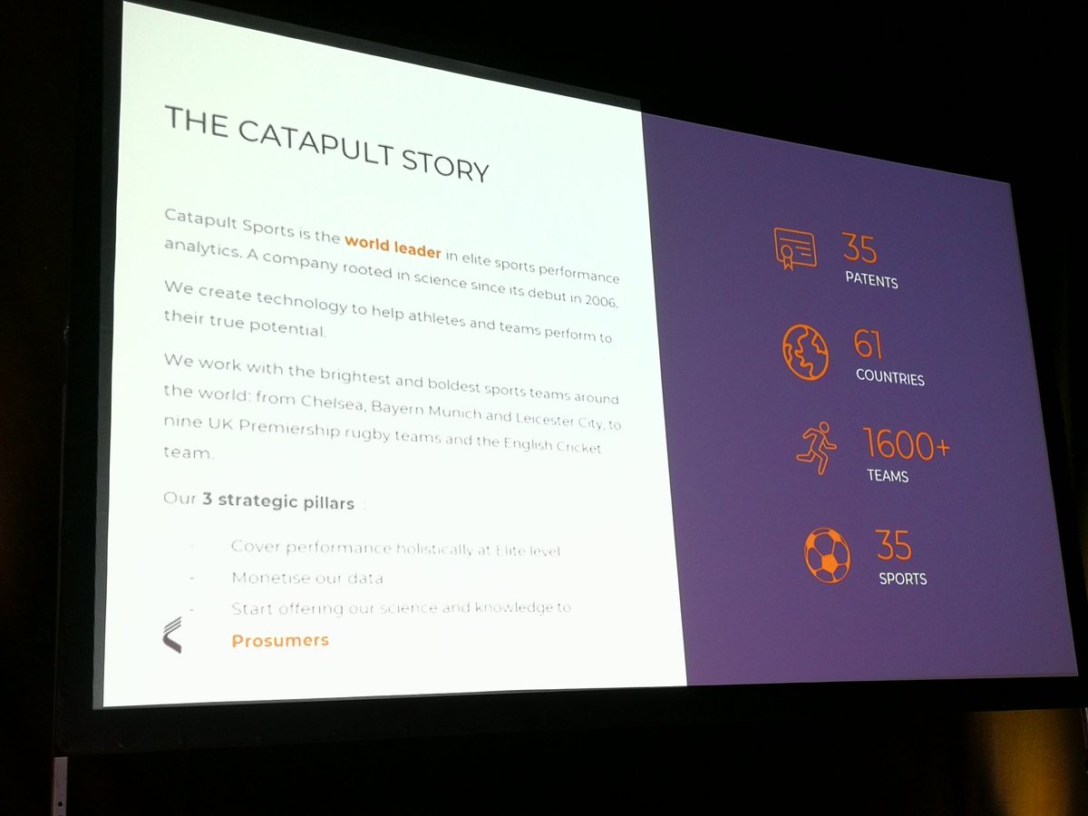 GioKinto's tweet photo. CEO of @CatapultSports Benoit Simerey shares the company's  ambitions in consumer #wearables space. Read this interesting article about this by @SportTechie (includes my thoughts): https://t.co/l0pDza7IAy #WearableTechShow https://t.co/WxpbOgHvlc