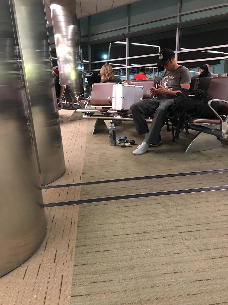 I’m clearly not dedicated enough to tea. At airport at 5 am and guy just pulled a large disc of pu-eh out and his ceramic tea set. I was lucky just to get here.