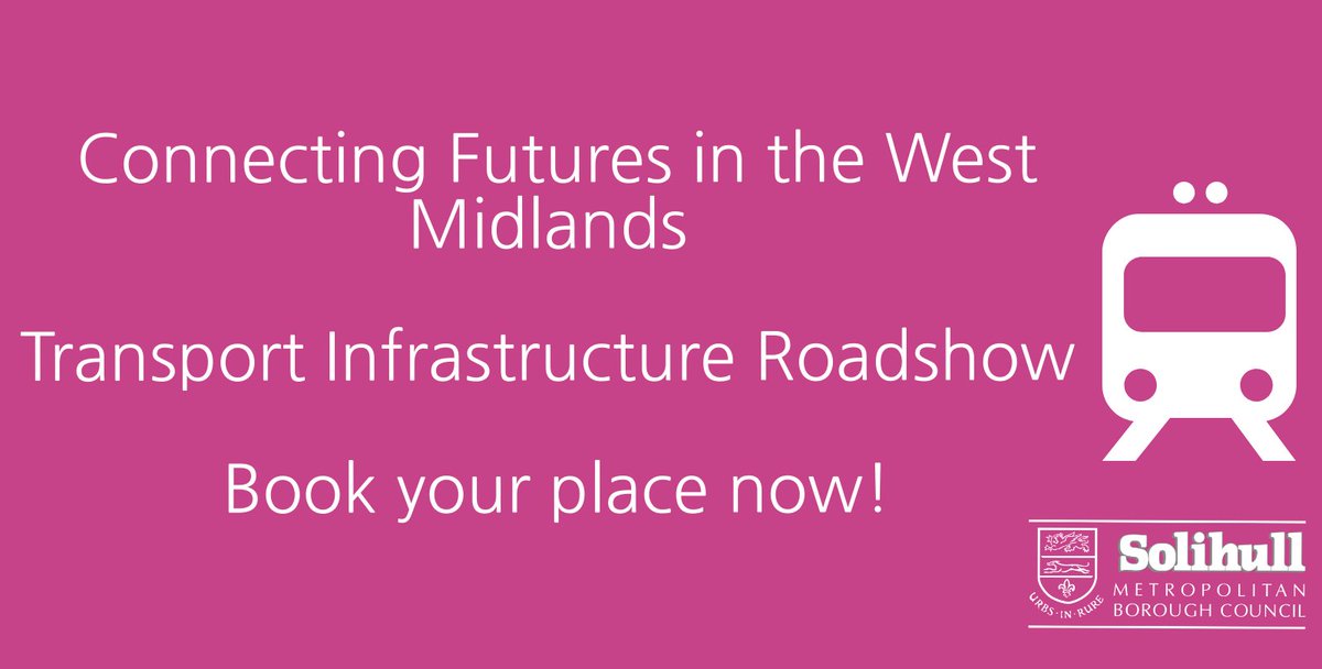 SolihullCouncil's tweet photo. Connecting futures in the West Midlands Transport Infrastructure Roadshow is coming to @SolihullCollege Tuesday 20 March! Have you booked your place yet? https://t.co/Hxu8IBpen3 https://t.co/JpZIweptyz