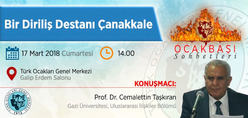 Ocakbaşı Sohbetine Davet: Bir Diriliş Destanı Çanakkale
Ayrıntılar için: turkocaklari.org.tr/duyuru/ocakbas…