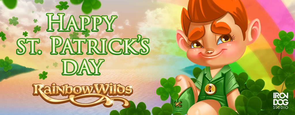 What better way to celebrate St Patrick’s Day than to play Rainbow wilds. There could be a pot of gold with your name on it! #StPatricksDay  #Slots