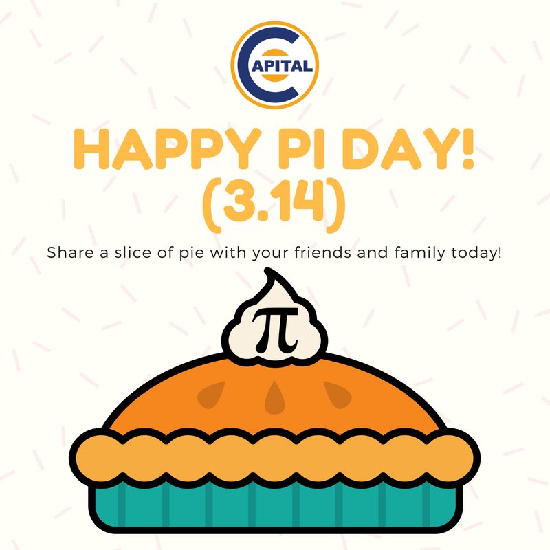 CapitalPaving's tweet photo. Celebrating all things 3.14159265359 (and so on)... or just a really great excuse to have a slice of pie! Either way, happy Pi Day! https://t.co/wqJgurw1al