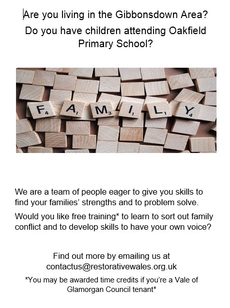 WalesRAP's tweet photo. The #Valebuildingbridges project are looking for volunteers who would like to train as mentors, if you live in the Gibbonsdown area of Barry. Contact us if you are interested contactus@restorativewales.org.uk @oakfieldprim@ColcotPrimarySc @CadoxtonPS @JennerPark @gladstonebarry https://t.co/iiL0YoiI5O