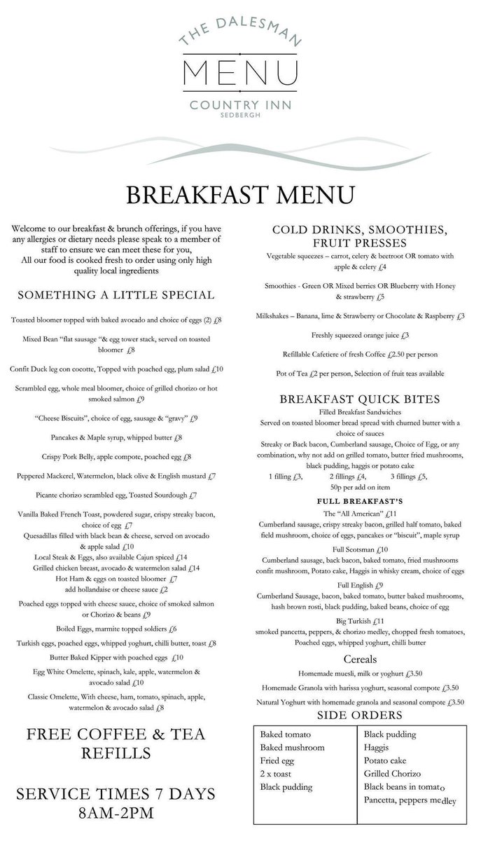 Our #breakfast menu will help you get your business done. Let us take the worry out of your start of the day and trust us to serve you fast and fresh food.