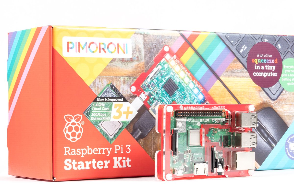 pimoroni's tweet image. Get the skinny on what&apos;s new in the new @Raspberry_Pi 3+, with faster processing, significantly faster networking, and improved wireless. Plus new kits from us! #pi3plus

Read our intro here -&amp;gt; blog.pimoroni.com/introducing-th…