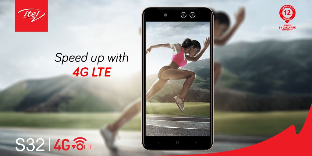 itelNigeria's tweet photo. Everything is faster with the 4G LTE on itel S32 LTE. Stream videos, upload, download content and apps with its LTE superior quality. It's  time you #SpeedUpWith4GLTE. https://t.co/MzXdS06Qnu