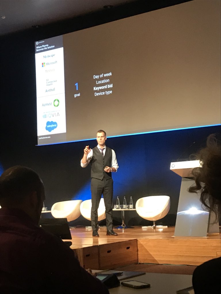 RE_Pharma's tweet photo. Ryan Olohan, Managing Director, Healthcare, @Google presenting the pros of tracking the patient journey through website optimisation. A powerful insight into pharma’s potential. #efpBarca https://t.co/pfUE9MFTvE