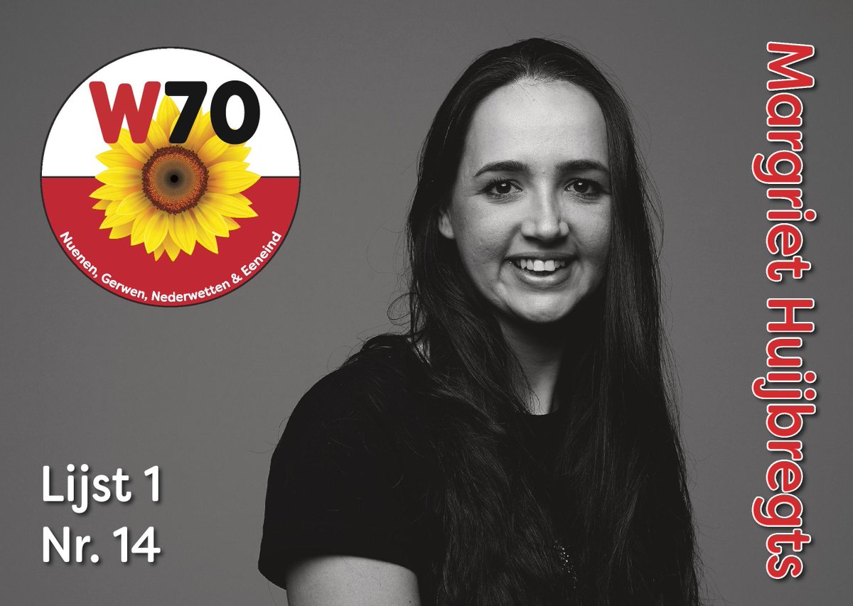 Hallo Margriet! ;) Trots op de enthousiaste ondersteuning van nr. 14 op de kieslijst: Margriet Huijbregts!