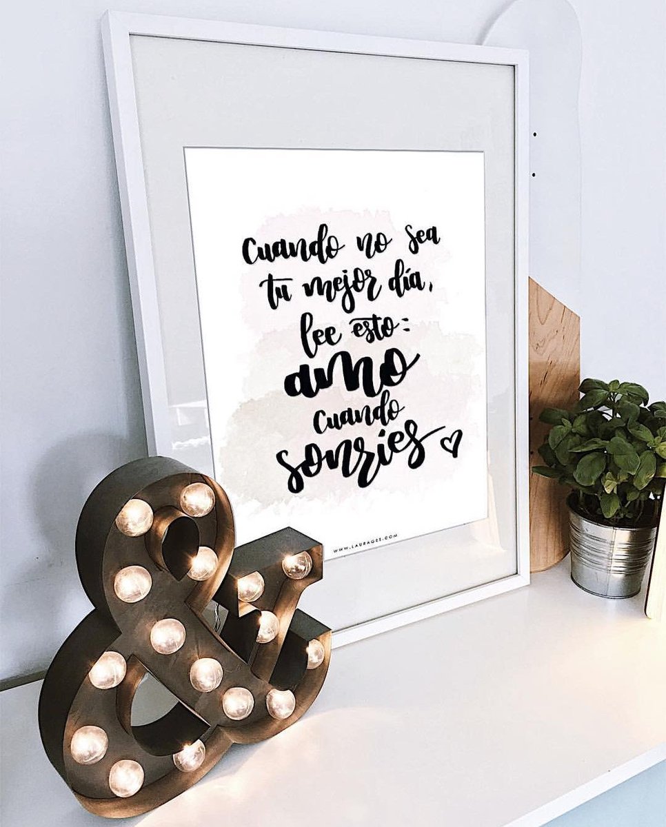 MuerodeAmorDeco's tweet photo. No me digáis que viendo ésta frase, no os saca una sonrisa. Si queréis ver más detalles así de encantadores pasaros por mi #DecoBlog
https://t.co/aknkBiE1xz
#Decoracion #Laurages #lettering #IdeasDeco #Inspiracion #DecoPost #HomeLovers #DecoLovers #LoveDeco #Deco #Home #Valencia https://t.co/42EqvjitXZ