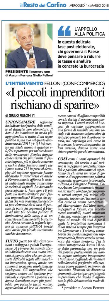 UrbanDavide's tweet image. #Felloni su commercio #elezioni politiche @AscomFerrara @FederModaItalia @Confcommercio @MassimoTorti @BorghiRenato
