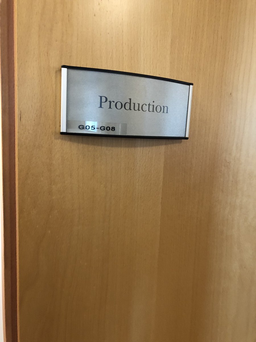 At @DNVGL there’s a dedicated meeting room for when going to production 😂