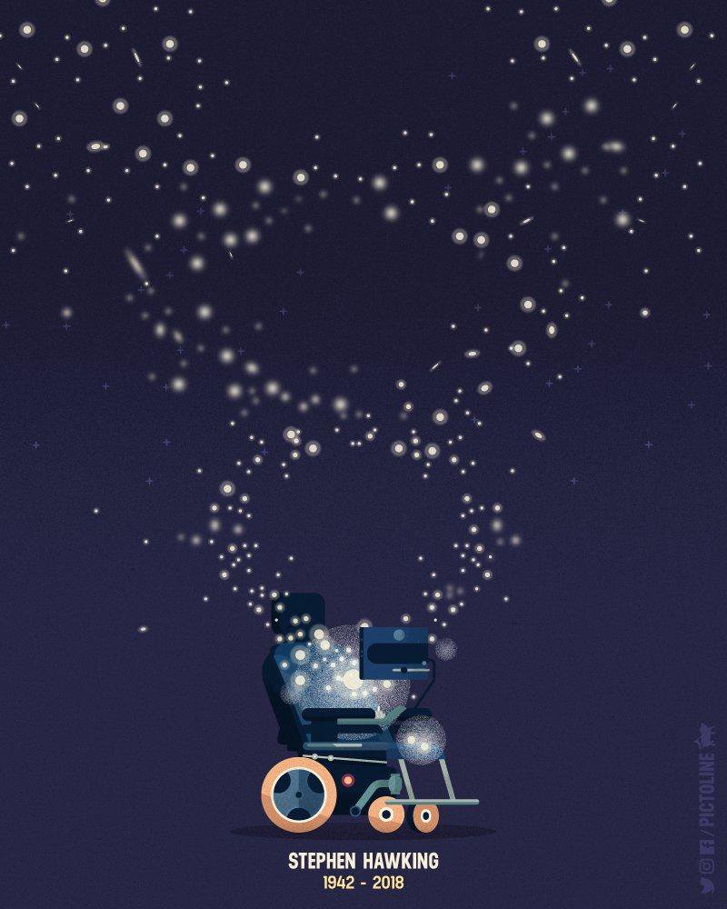 "Solo la solidaridad puede salvar a la humanidad" - Stephen Hawking.

Le ganaste 54 años a la vida para regalarnos un conocimiento imprescindible. Gracias profesor. Que la tierra te sea leve. 

(Imagen: <a href="/pictoline/">pictoline</a>)