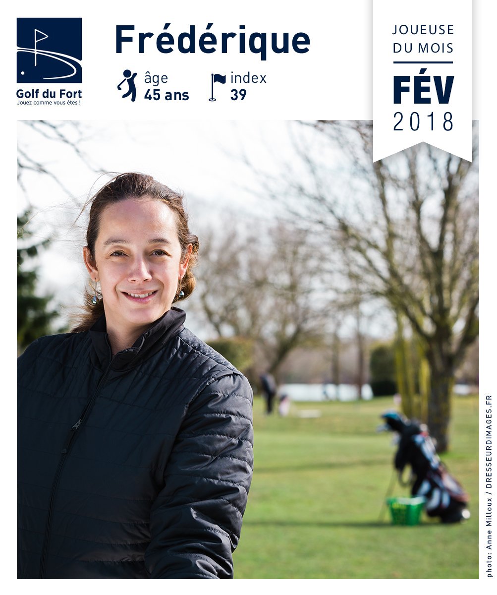 GolfduFort's tweet photo. Frédérique  notre joueuse du mois de février ! Pour découvrir son "interview" et son portrait plus en détails, c'est par ici ! https://t.co/cQxKH9j93b https://t.co/1xyDMeQdpx