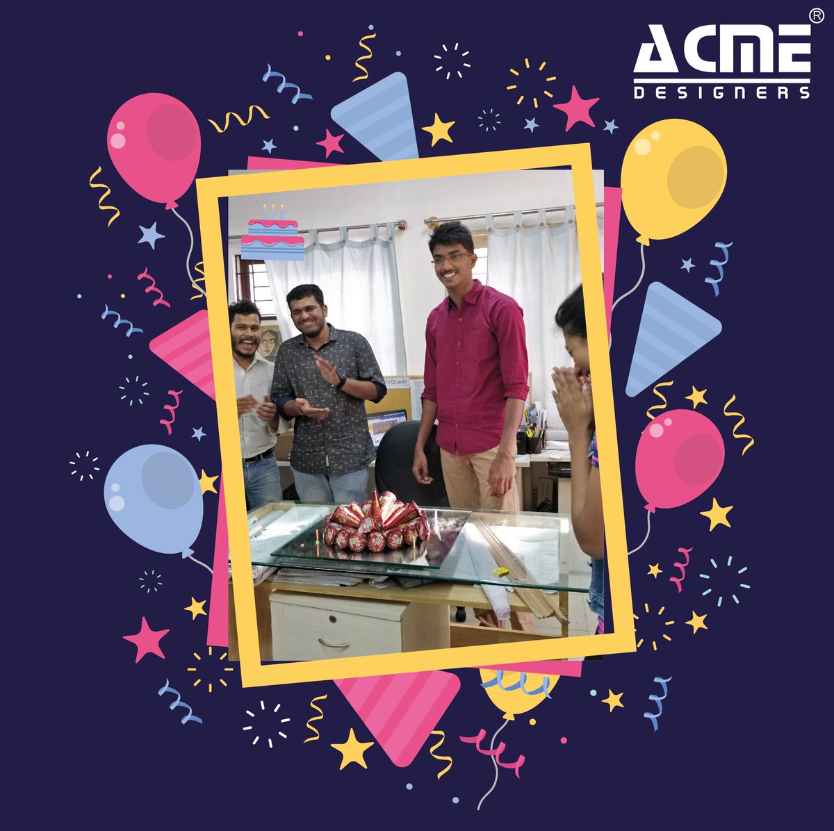 ACME_Designers's tweet photo. Yesterday was a very happy day as we celebrated our intern Lalith’s birthday with an icecream treat disguised as a cake! Warm wishes from all of us at ACME and all the best for your career!
#Acmedesigners #Acmeconstruction #InteriorDesigners #Birthdaycelebration #AwardWiningFirm https://t.co/HRFtFSCTG4